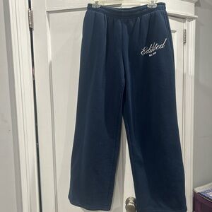 Edikted Straight legged sweatpants (Navy)